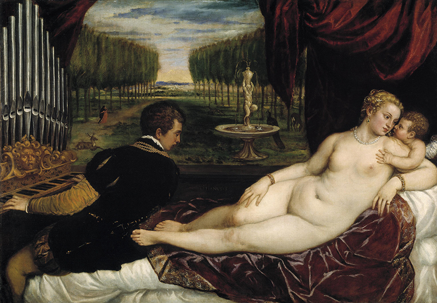 Venus with an Organist and Cupid